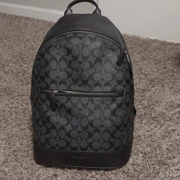 Authentic Coach, full size, charcoal grey backpack - Picture 1 of 4